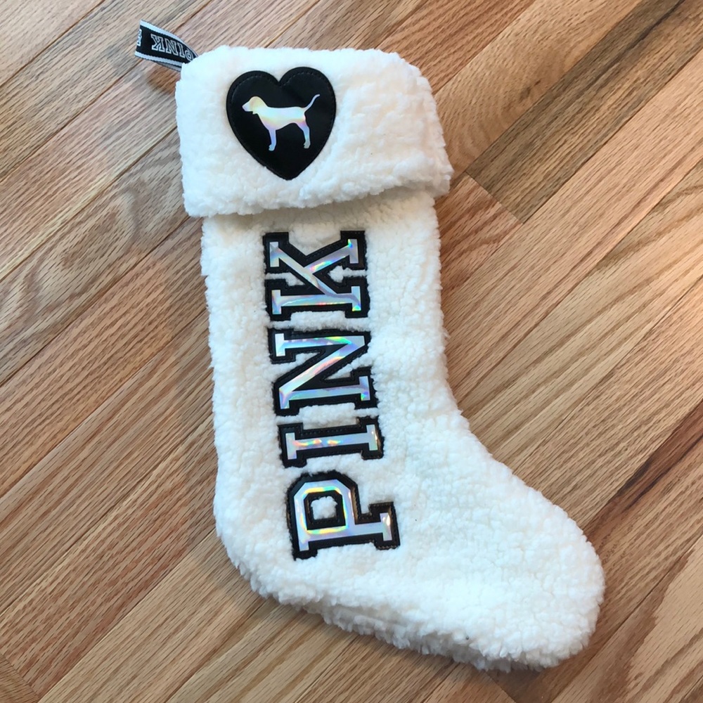 NWOT Shiny PINK Christmas Stocking